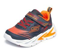 Sneaker SKECHERS "FLEX-GLOW ULTRA", Damen, Gr. 28, grau, orange, Lederimitat, Textil, kontrastfarbene Details, Schuhe Sneaker, Klettschuh zum Schlüpfen, Größenschablone zum Download (69793968-28) grau