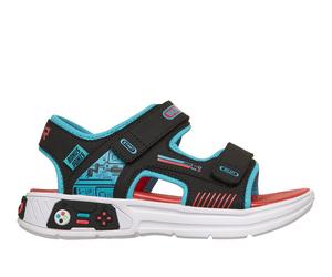 Skechers Jungen Game Kicks: Power Splash - Hydro Gamer Sandalen in Schwarz, Größe 35, in der Maschine waschbar