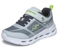 Skechers Jungen Glide-Step Lights Turnschuhe, Gray Synthetic Textile Lime Trim, 29 EU