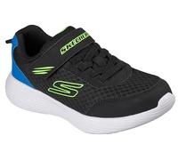 Skechers Jungen GO Run 400 V2 Quanta-Stride Sneaker, Schwarz Synthetik/Textil/Blau & Lime Trim, 45.5 EU