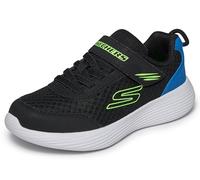 Skechers Jungen Go Run 400 V2 Quanta-Stride Turnschuhe, Black Synthetic Textile Blue & Lime Trim, 30 EU