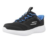 Slip-On Sneaker SKECHERS "GO RUN 400 V2", Kinder, Gr. 32, schwarz (schwarz, blau), Synthetik, kontrastfarbene Details, sportlich, Schuhe, Schlupfschuh mit Slip-ins, Größenschablone zum Download, Topse