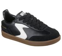 Skechers Jungen Hotshot Junior Varsity Sneaker, Schwarzes Kunstleder mit weißem Rand, 13.5 UK Child