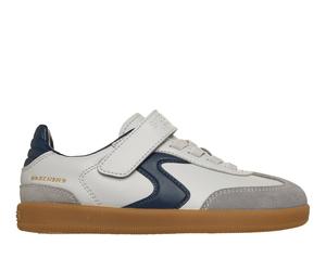 Skechers Jungen Hotshot - Varsity Team Sneaker in Grau/Blau, Größe 27.5