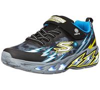 Skechers Jungen Light Storm 2.0 fashion sneakers, Black Textile Synthetic Blue Yellow Trim, 33.5 EU