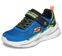 Skechers Jungen Meteor-Lights 2.0 Turnschuhe, Blue Textile/Synthetic/Black & Lime Trim, 35 EU