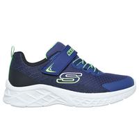 Skechers Boys Sneaker, Navy Textile/Synthetic/Black & Lime Trim, 36.5 EU