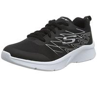 Skechers Jungen Microspec Quick Sprint Sneaker, Schwarz Silberfarben, 27.5 EU