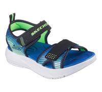 Skechers Jungen Microspec-Splash Turnschuhe, Black Synthetic/Lime & Blue Trim, 27 EU