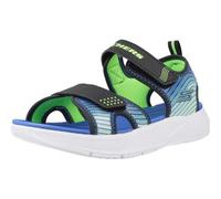 Skechers Jungen Microspec-Splash Turnschuhe, Black Synthetic/Lime & Blue Trim, 35 EU