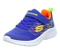 Skechers Jungen Microspec Texlor Sneaker, Blue Textile Orange Lime Trim, 31 EU