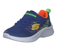 Skechers Jungen Microspec Texlor Sneaker, Blue Textile Orange Lime Trim, 34 EU