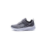 Skechers Jungen Microspec Texlor Sneaker, Gray Textile Black Textile Trim, 34 EU