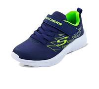 Sneaker SKECHERS "MICROSPEC", Kinder, Gr. 32, bunt (navy, limette), Textil, Synthetik, sportlich, Schuhe, mit Kontrastbesatz, Freizeitschuh, Halbschuh, Schnürschuh (11538966-32) navy, limette