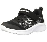 Skechers Jungen Microspec - Texlor Sneaker in Schwarz/Silber, Größe 27.5