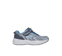 Skechers Jungen Microspec Tread Athletic Sneakers - leichte, maschinenwaschbare Sportschuhe, Grau und Anthrazit, Synthetik/graues Textil/Blauer und silberfarbener Rand, 4.5 Big Kid
