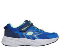 Sneaker SKECHERS "MICROSPEC TREAD", Mädchen, Gr. 37, blau (blau, navy), Lederimitat, Textil, kontrastfarbene Details, Schuhe, Freizeitschuh mit Klettverschluss, Größenschablone zum Download (37505256-