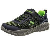 Skechers Jungen Nitro Sprint Karvo Sneaker, Navy Textile Lime Blue Trim, 27 EU