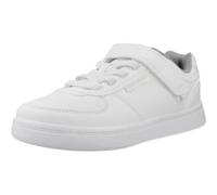 Skechers Jungen Quick Street Lite Sneaker, weißer Synthetik/Grauer Rand, Größe 36