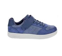 Sneaker SKECHERS "QUICK STREET", Kinder, Gr. 35, blau (navy), Textil, Lederimitat, casual, Schuhe, Retro Sneaker mit Klettverschluss, Größenschablone zum Download (84033219-35) navy