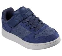Skechers Sneaker QUICK STREET Kinder Gr. 27 Blau (Navy) Textil/Lederimitat Retro mit Klettverschluss