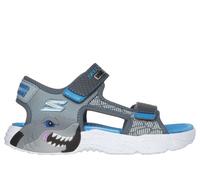 Skechers Jungen S-Lights: Creature-Splash Shoes in Grau/Blau, Größe 28