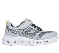 Skechers Jungen S-Lights: Glide-Step Lights Shoes in Grau/Grün, Größe 33.5