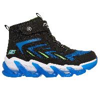 Skechers Jungen S-Lights: Mega-Surge - Volt & Glow Sneaker in Schwarz/Blau, Größe 32