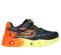 Sneaker SKECHERS "S-Lights: Vortex 2.0 - Quantroid", Mädchen, Gr. 29, bunt (schwarz, multi), Lederimitat, Schuhe, Blinkschuh, LED Schuh, Klettschuh mit blinkender Sohle (52940848-29) schwarz, multi