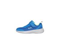 Skechers Jungen Selectors Reset Achieved Sneaker, Blue Textile Blue Synthetic Lime Trim, 32 EU