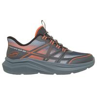 Skechers Jungen Slip-ins: Microspec Velocity - Grid-Shift Shoes in Grau/Orange, Größe 28, in der Maschine waschbar