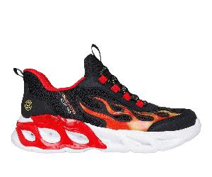 Skechers Jungen Slip-ins S-Lights: Thermo Flash 2.0 - Heat-Brisk Sneaker in Schwarz/Rot, Größe 30