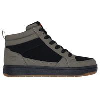 Skechers Jungen Smooth Street - Cozy Zip Sneaker in Grün/Schwarz, Größe 35