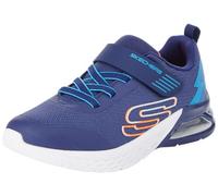 Skechers Jungen-Sneaker, Marineblaues Textil-Synthetik-Blau Orange Besatz, 35 EU