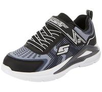 Skechers Jungen-Sneaker, schwarzes Textil/silberfarbener Rand, Größe 47, Schwarzer Textil-Silberbesatz, 30 EU