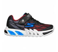 Skechers Jungen Thermo-Flash Heat-Flux turnschuhe, Black Synthetic / Mesh / Red & Orange Trim, 28 EU