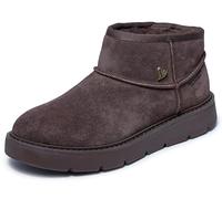 Skechers Winterboots Keepsakes Cozy Mini Veloursleder Plateausohle Damen Gr. 38 Dunkelbraun