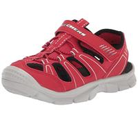 Skechers Kids Boy's 406520L Sneaker, Red/Black, 3 Little Kid