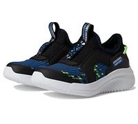 Skechers Kids Boy's Ultra Flex 3.0-Triple Pointz Sneaker, Black/Blue/Lime, 6.5 Big Kid
