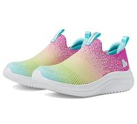 Skechers Kids Girls Ultra Flex 3.0-Neontastic Sneaker, Aqua/Multi, 5.5 Big Kid