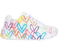 SKECHERS Kinder Freizeitschuhe UNO LITE-SPREAD THE LOVE Weiß - Gr. - 38