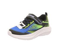 Skechers Kinder-Jungen-Sneaker-Slipper-Klettschuh Blau-Schwarz-Weiß-Mehrfarbig 34