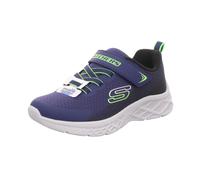 Skechers Kinder-Jungen-Sneaker-Slipper-Klettschuh MICROSPEC II ZOVRIX Blau-Schwarz-Weiß 36