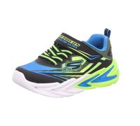 Skechers Kinder-Jungen-Sneaker-Slipper-Klettschuh S LIGHTS FLEX-GLOW ULTRA Schwarz-Blau-Gelb-Weiß 34