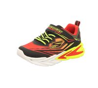 Sneaker SKECHERS "FLEX-GLOW ULTRA", Jungen, Gr. 32, schwarz (schwarz, rot), Lederimitat, Textil, Mesh, kontrastfarbene Details, Schuhe Sneaker, Klettschuh zum Schlüpfen, Größenschablone zum Download (