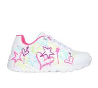 SKECHERS Kinder Lifestyle-Sch. nieder Ki STAR & HEART PRINTED LACE UP SNEAKE (310391L) 33 Weiß