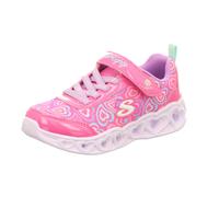 Skechers Kinder-Mädchen-Sneaker-Slipper-Klettschuh HEART LIGHTS - BOOGIE LOVE Hot-Pink-Weiß-Mehrfarbig 31