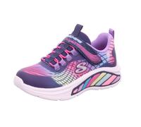Skechers Kinder-Mädchen-Sneaker-Slipper-Klettschuh RAINBOW CRUISERS RAINBOW REF Lila-Blau-Mehrfarbig 31