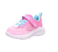 Skechers Kinder-Mädchen-Sneaker-Slipper-Klettschuh SOLE SWIFTERS Pink-Weiß-Blau 23