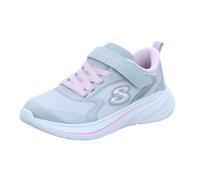 Skechers Kinder-Mädchen-Sneaker-Slipper-Klettschuh WAVE 92 Light Gray Sparkle Grau-Grün-Weiß-Mehrfarbig 31